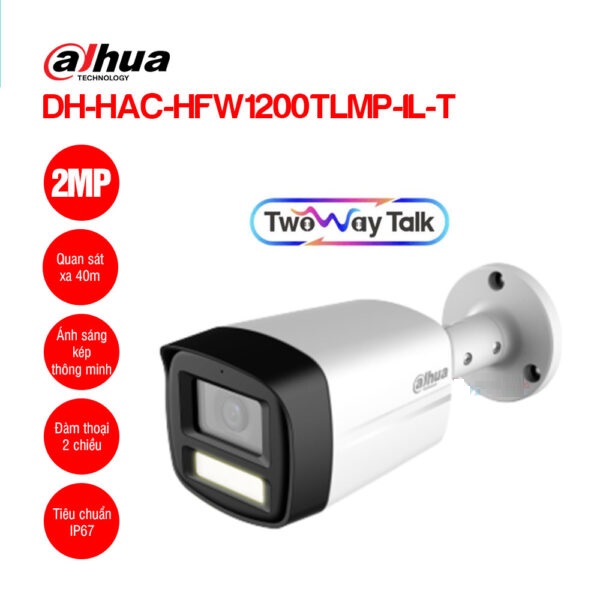 Camera Thân trụ HD-CVI 2MP Dahua DH-HAC-HFW1200TLMP-IL-T