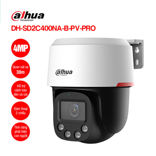 Camera IP PT nhìn đêm 4MP DAHUA DH-SD2C400NA-B-PV-PRO