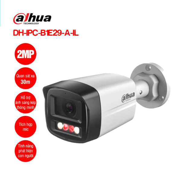 Camera IP 2MP ngoài trời kiểu thân trụ(Bullet) DAHUA DH-IPC-B1E29-A-IL