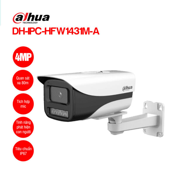 Camera IP thân trụ (Bullet) 4MP DAHUA DH-IPC-HFW1431M-A
