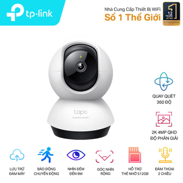 Camera Wifi để bàn 4MP xoay 360 TP-Link Tapo C220 2K
