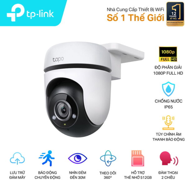 Camera Wifi quay quét ngoài trời 2MP TP-Link Tapo TC40