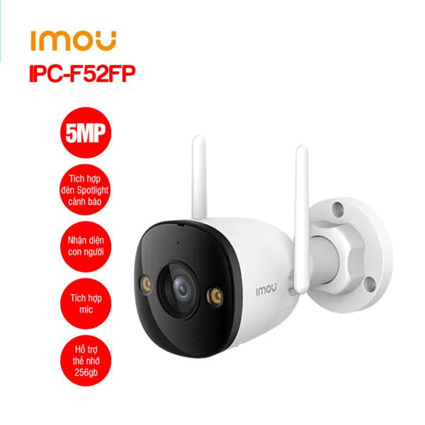 Camera Wifi thân trụ (Bullet) giá rẻ IMOU IPC-F52FP 5MP