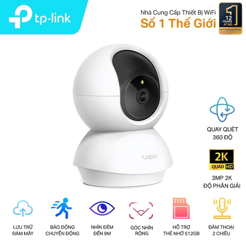Camera Wifi để bàn quay quét 360 3MP TP-Link Tapo TC71