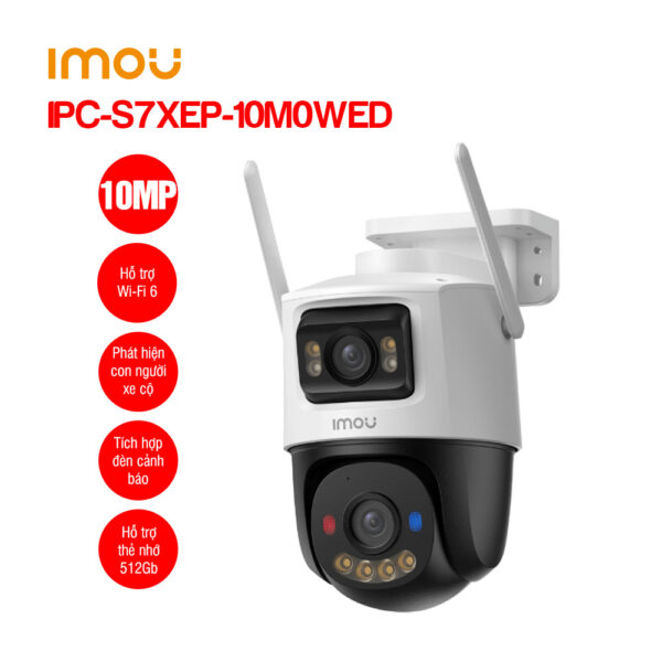 Camera Wifi quay quét ngoài trời mắt kép 10MP iMOU IPC-S7XEP-10M0WED