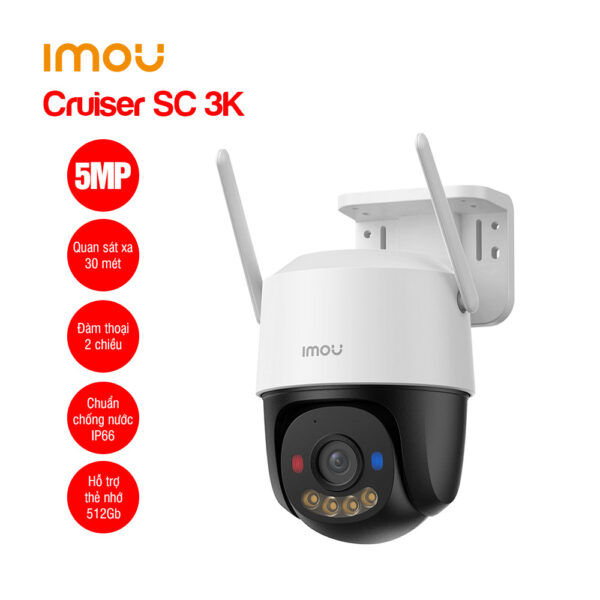 Camera Wifi SpeedDome ngoài trời iMOU Cruiser SC 3K 5MP (IPC-K7FP-5H0WE)