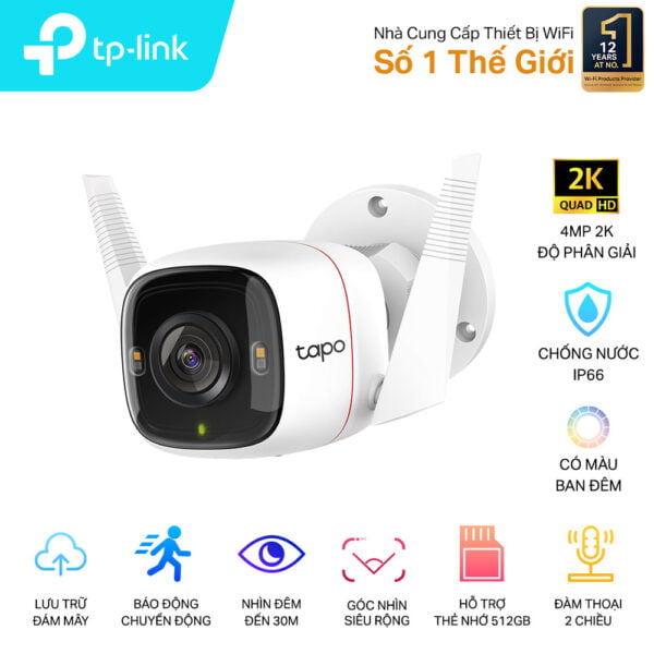 Camera Wifi giám sát trong nhà 4MP TP-Link Tapo C320WS 2K