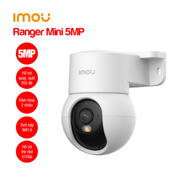 Camera Wifi trong nhà iMOU Ranger Mini 5MP - Gắn tường