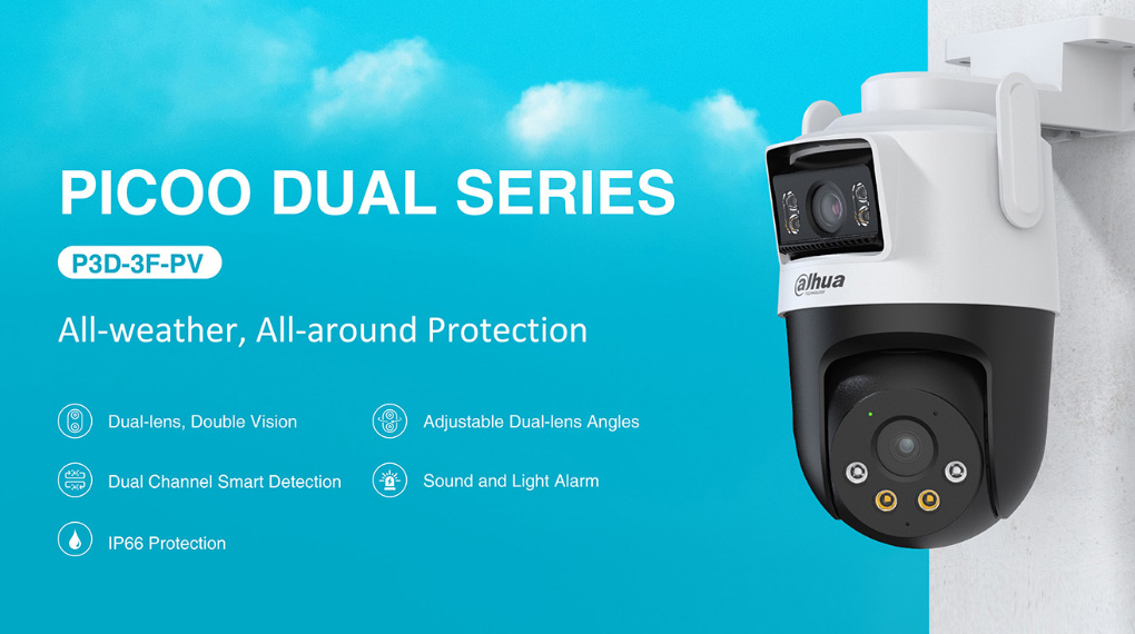 Camera quay quét Wifi mắt kép DAHUA Picoo Dual D1 6MP (DH-P3D-3F-PV)
