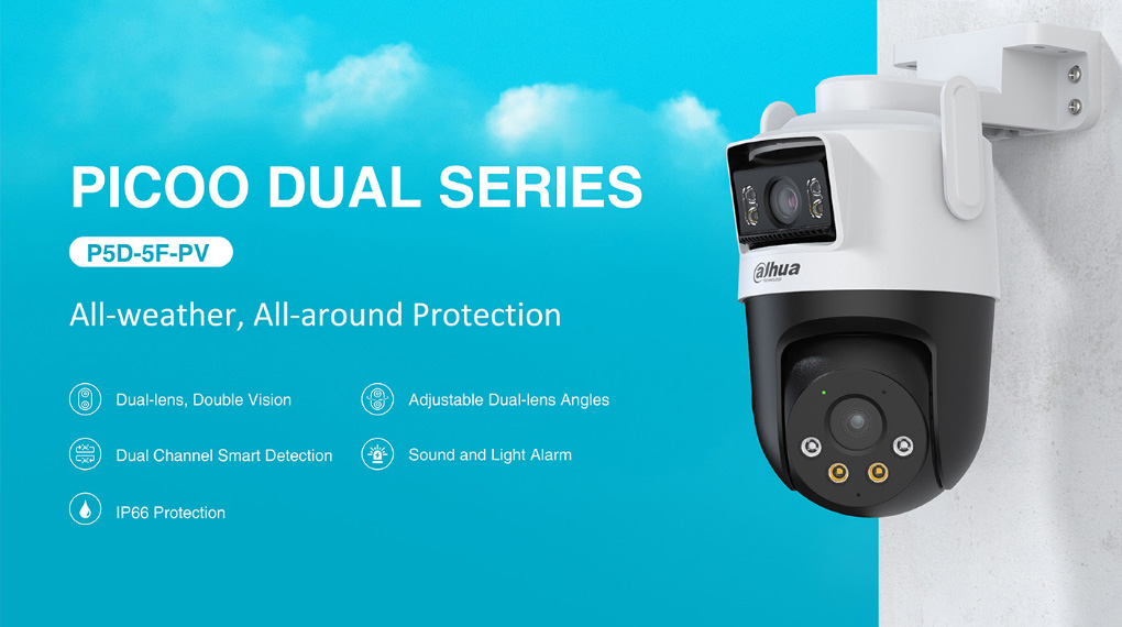 Camera Wifi quay quét mắt kép DAHUA Picoo Dual D1 10MP (DH-P5D-5F-PV)