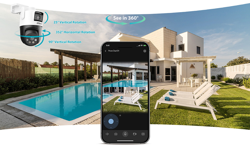 Camera Wifi quay quét mắt kép DAHUA Picoo Dual D1 10MP (DH-P5D-5F-PV)