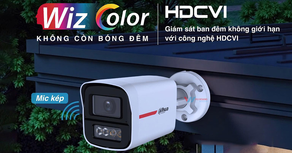 Camera ngoài trời HD-CVI Wizcolor 2MP Dahua DH-HAC-HFW1249X-IL-A-PRO