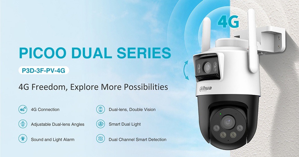 Camera IP 6MP dùng SIM 4G DAHUA DH-P3D-3F-PV-4G