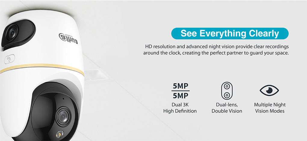 Camera Wifi để bàn mắt kép DAHUA Hero Dual D1 10MP (DH-H5D-5F)