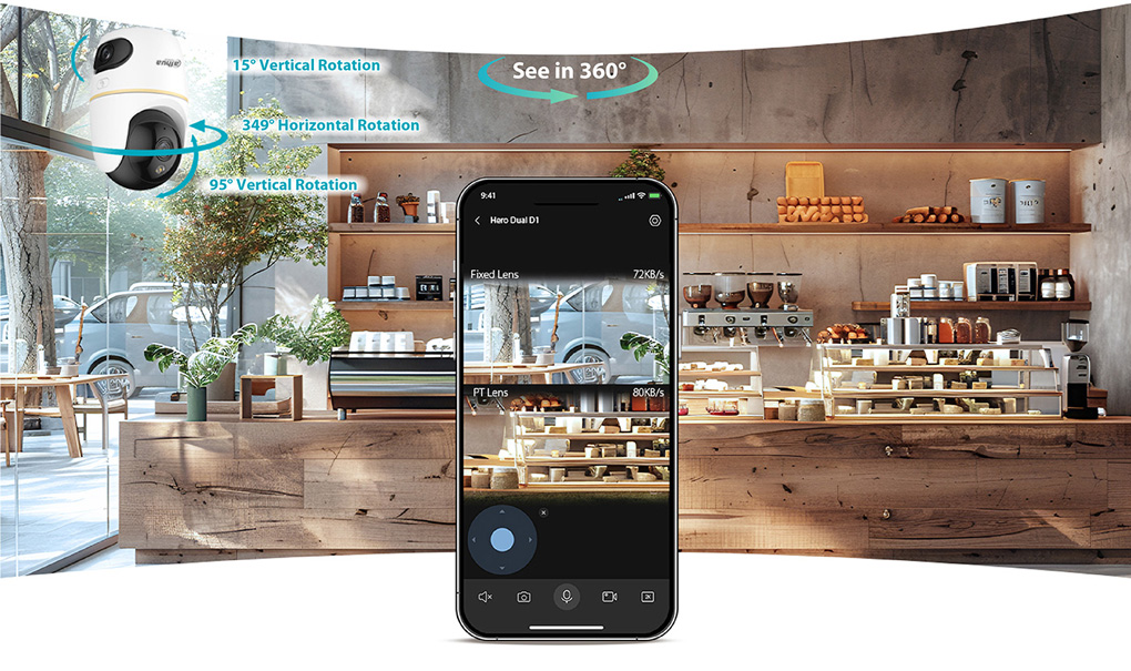 Camera Wifi để bàn mắt kép DAHUA Hero Dual D1 10MP (DH-H5D-5F)