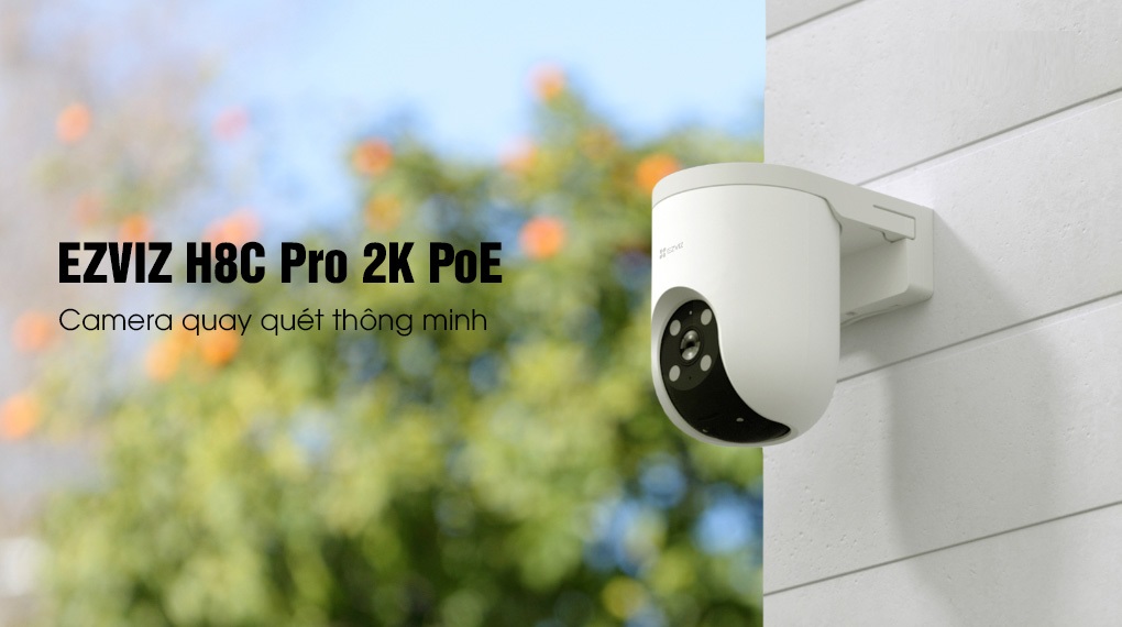 Camera quay quét ngoài trời 3MP EZVIZ H8C Pro (2K, PoE)