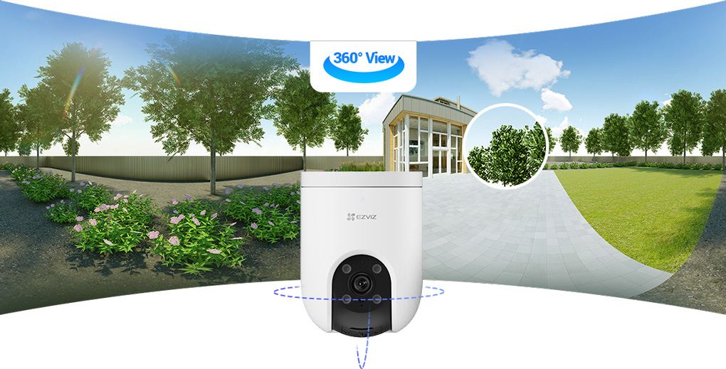 Camera AI Quay Quét 360 độ dùng Sim 3MP EZVIZ H8c 4G 2K
