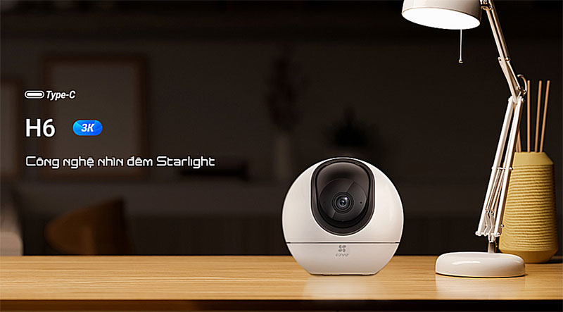 Camera WiFi AI thông minh trong nhà 5MP EZVIZ H6 3K