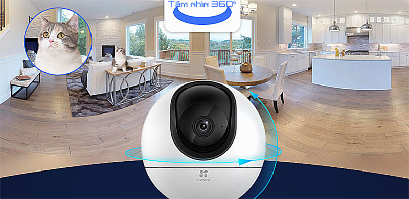 Camera WiFi AI thông minh trong nhà 5MP EZVIZ H6 3K
