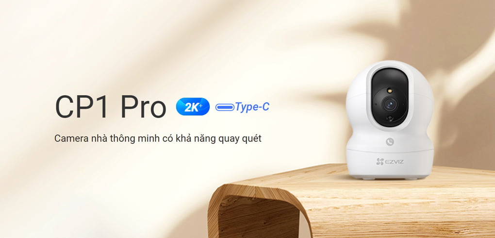 Camera WiFi quay 360 với AI thông minh EZVIZ CP1 Pro 2K+