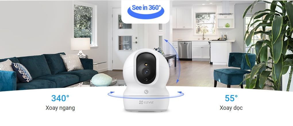 Camera WiFi quay 360 với AI thông minh EZVIZ CP1 Pro 2K+