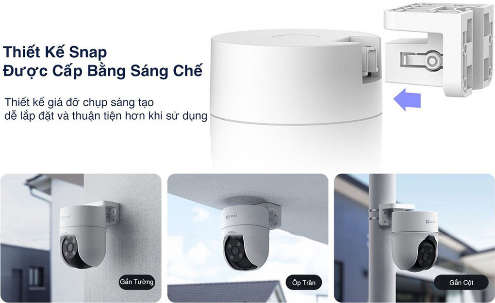 Camera WiFi ngoài trời Speed Dome EZVIZ H8C Pro 2K 3MP