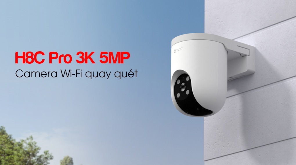 Camera WiFi quay quét (Speed Dome) 3K 5MP EZVIZ H8C Pro
