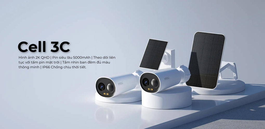 Camera Wifi ngoài trời tích hợp pin IMOU CELL 3C 3MP