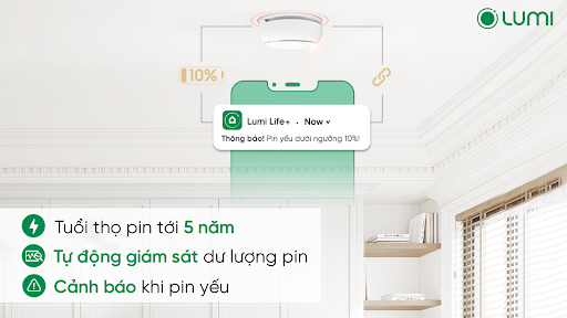 Cảm biến khói thông minh Lumi