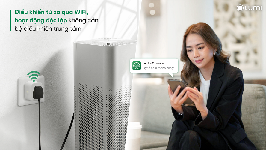 Ổ cắm điện thông minh điều khiển từ xa Lumi
