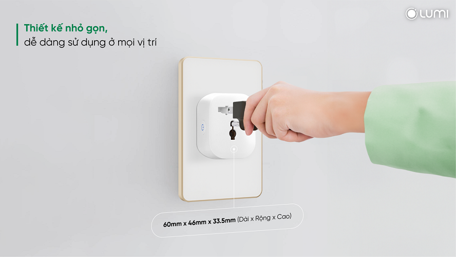 Ổ cắm điện thông minh điều khiển từ xa Lumi