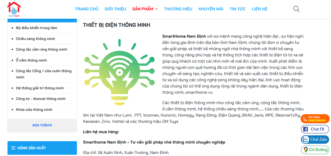 Hướng dẫn mua hàng tại Smarthome Nam Định
