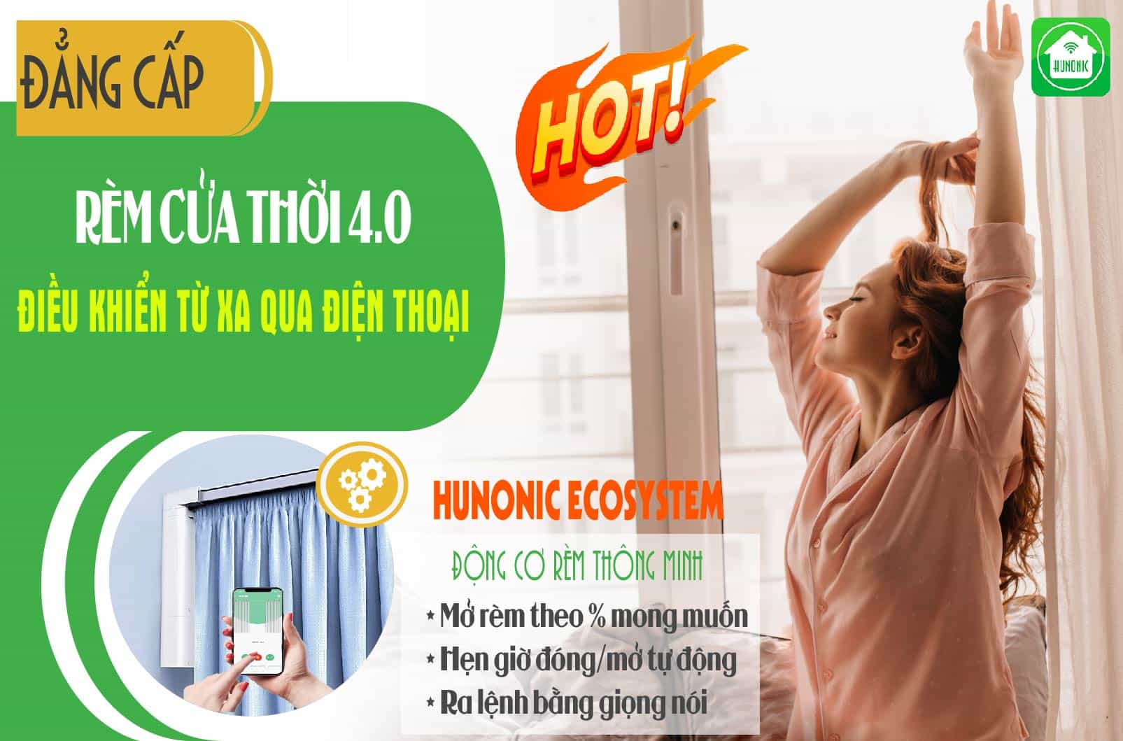 Động cơ rèm Hunonic Ecosystem