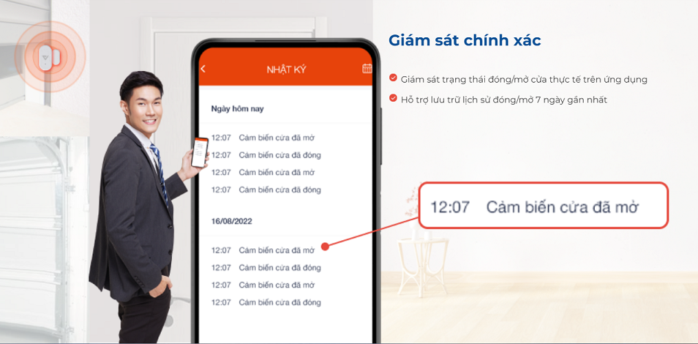 cảm biến cửa thông minh Vconnex