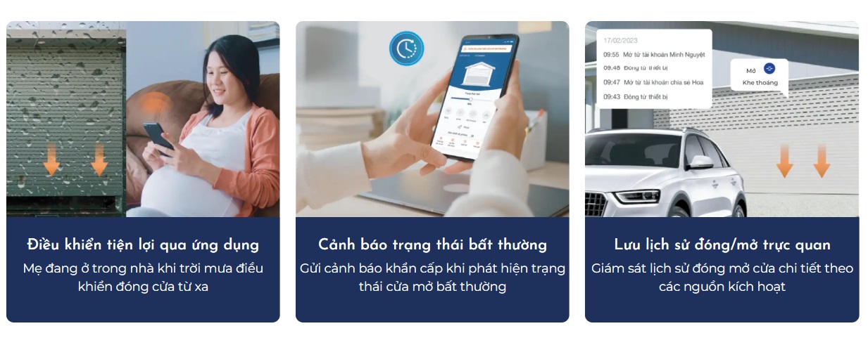 công tắc cửa cuổn, cổng thông minh Vconnex