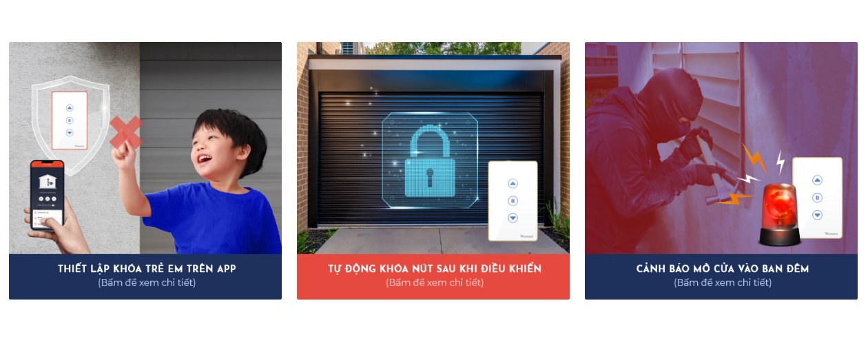 Công tắc cửa cuốn thông minh Vconnex