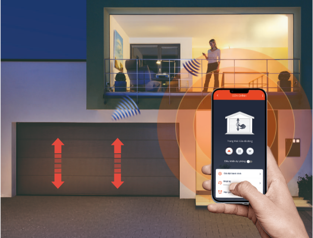 Công tắc cổng, cửa quấn thông minh Vconnex