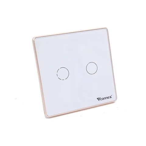 Công tắc cảm ứng thông minh Vconnex 2 nút kiểu Vuông