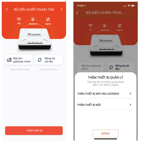 Hướng dẫn sử dụng bộ điều khiển trung tâm Vconnex