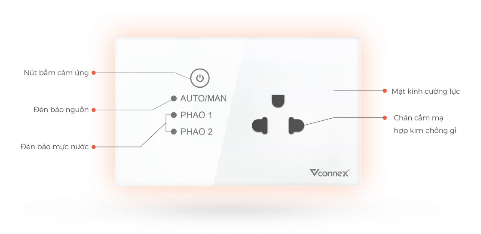 Ổ cắm điện chống giật cho phao nước Vconnex