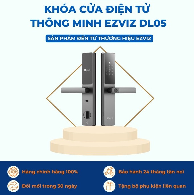 Khóa cửa điện tử thông minh cho cửa gỗ Ezviz DL05
