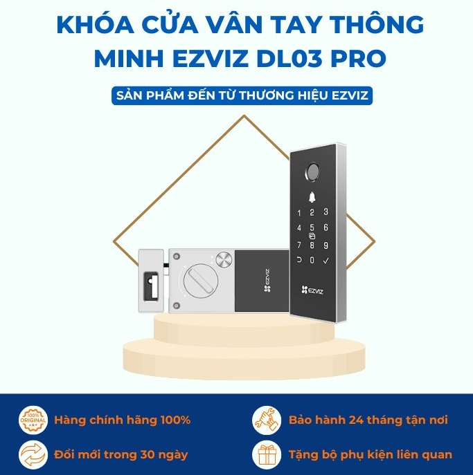 Khóa cửa vân tay thông minh Ezviz DL03 Pro