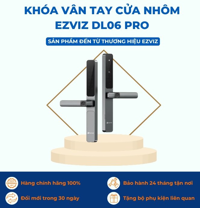 Khóa vân tay thông minh cho cửa nhôm Ezviz DL06 Pro